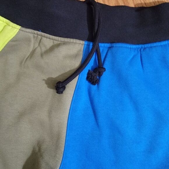 Champion Reverse Weave Patchwork Joggers Pants Black Blue Fleece Men's Size S - Picture 7 of 8